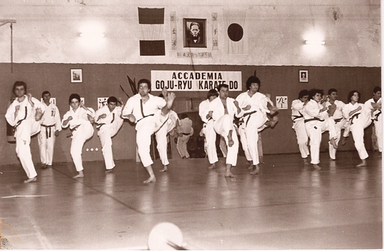 Stage Goju Ryu con il M° Alberto Evangelista anno 1979